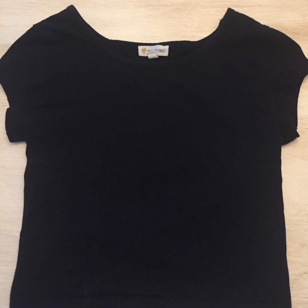 Girls black crop top